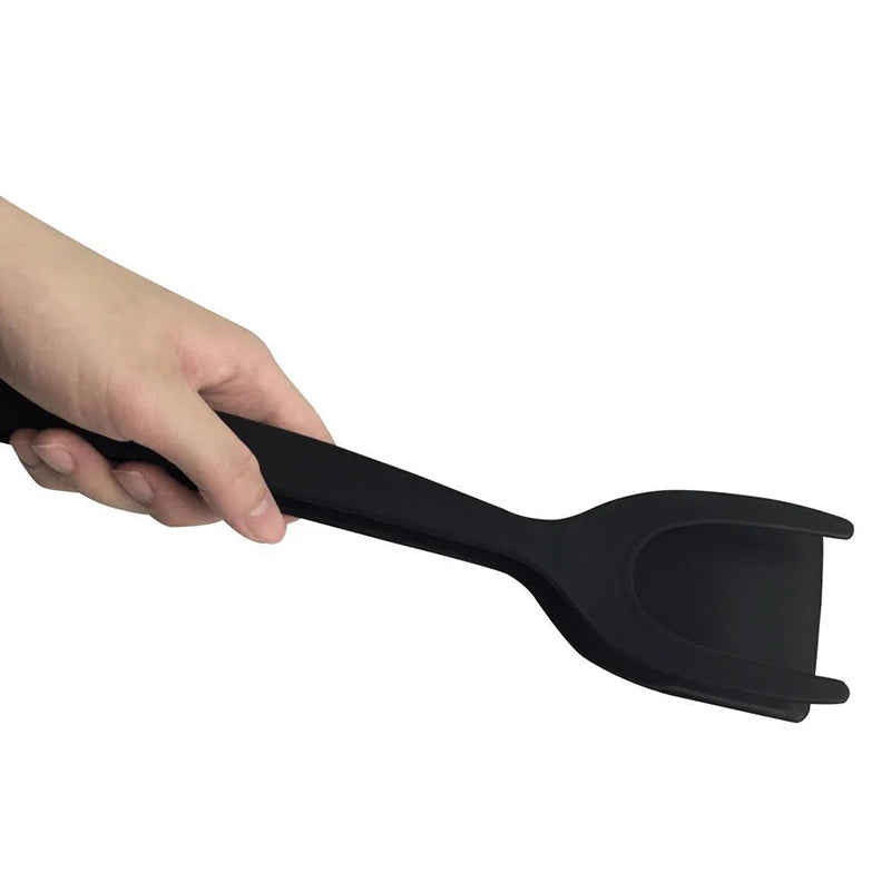 Versatile 2-in-1 Non-Stick Flip & Grip Spatula-Tongs: Perfect for Eggs, Steaks, and Pancakes