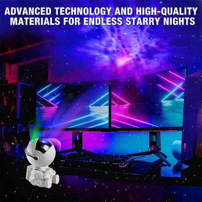 AstroDreamer Galaxy: Astronaut LED Star Projector - Starry Night Light for Bedroom & Home Decor