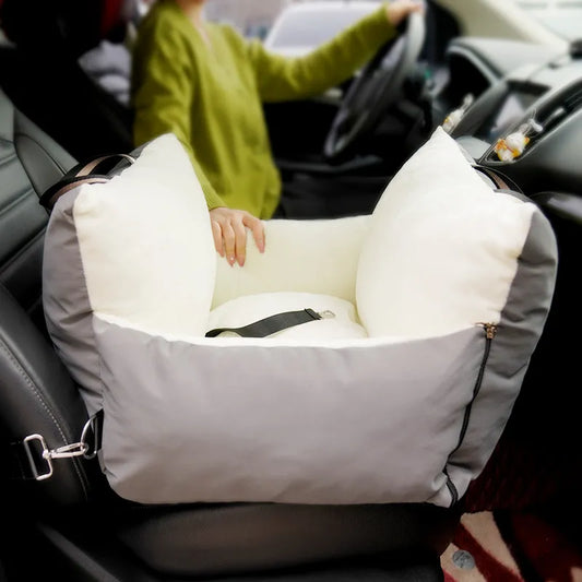 Double-Sided, Washable Pet Car Seat & Bed: Ultimate Comfort & Safety for Your Furry Friend