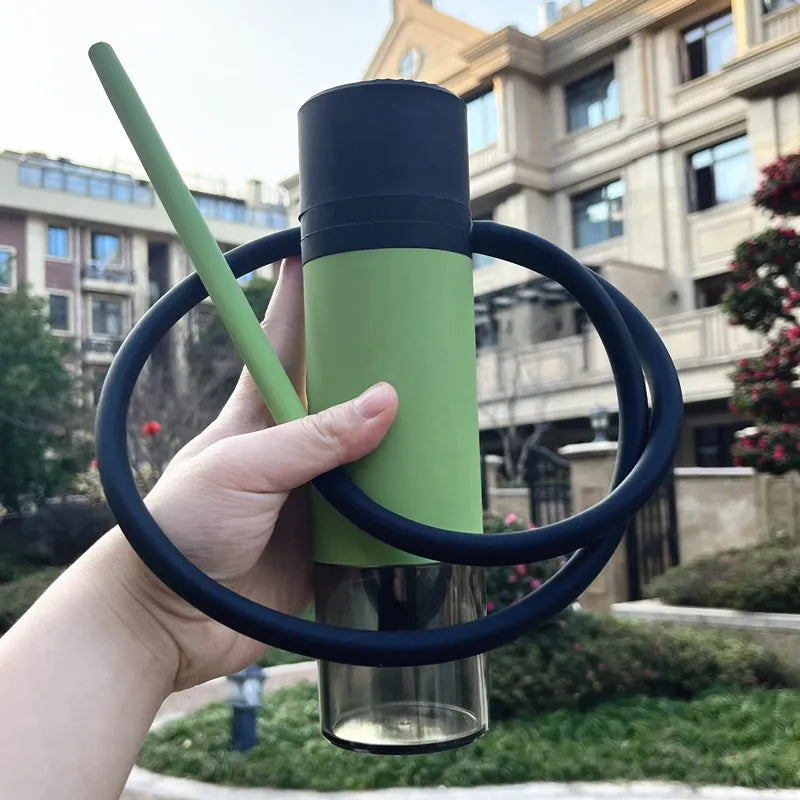 Travel Shisha Buddy: Acrylic & Silicone Hookah Cup for Outdoor, Car, and Beach - Portable Narguile Set