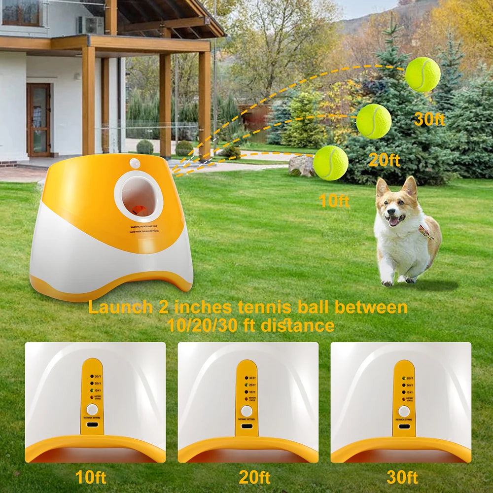 Launch into Playtime: The Ultimate Auto-Throwing Ball Launcher for Dogs & Cats