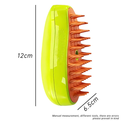 3-in-1 Electric Pet Grooming Comb: Steamy Dog and Cat Hair Brush with Massage and Spray Features for Efficient Hair Removal